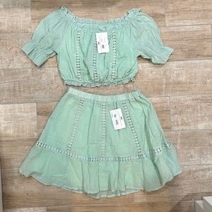 NWT Turquoise Two Piece Set